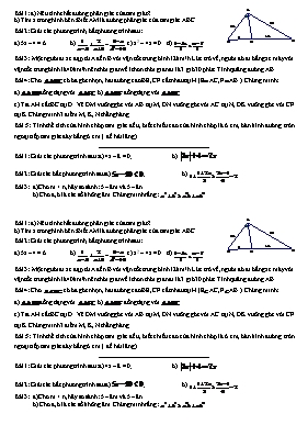3 Đề kiểm tra học kỳ II môn Toán Lớp 8